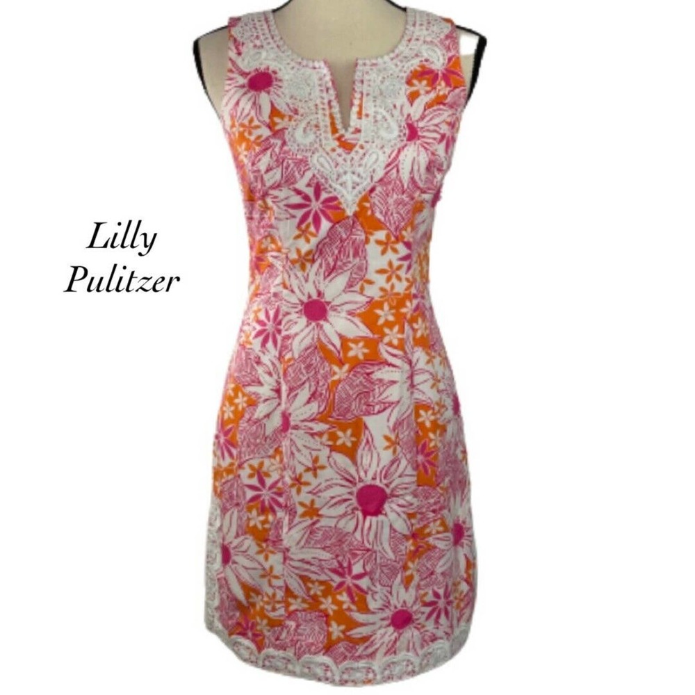 Lilly Pulitzer Floral Sleeveless Dress Size 0